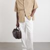 Camp-Collar Anagram-Detailed Cotton-Twill Shirt - OU