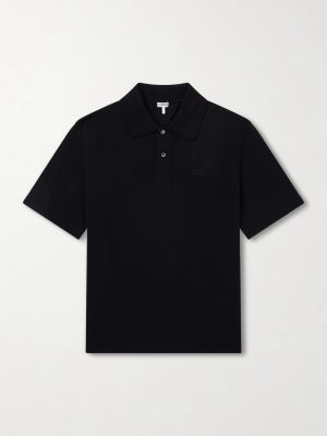 Anagram-Embroidered Cotton-Piqué Polo Shirt