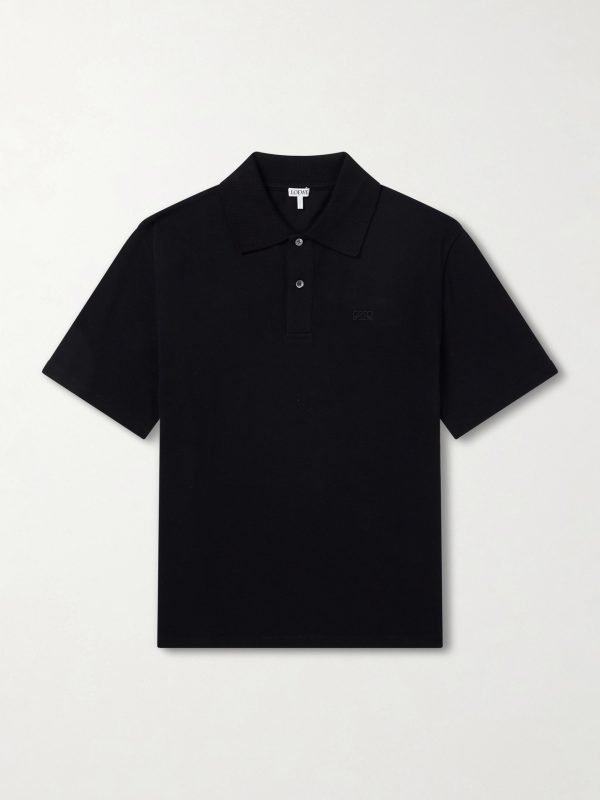 Anagram-Embroidered Cotton-Piqué Polo Shirt Anagram-Embroidered Cotton-Piqué Polo Shirt