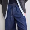 Wide-Leg Anagram-Detailed Cotton-Chambray Drawstring Shorts - E1 Wide-Leg Anagram-Detailed Cotton-Chambray Drawstring Shorts - E1