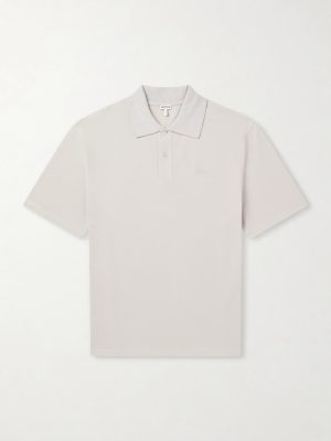 Anagram-Embroidered Cotton-Piqué Polo Shirt