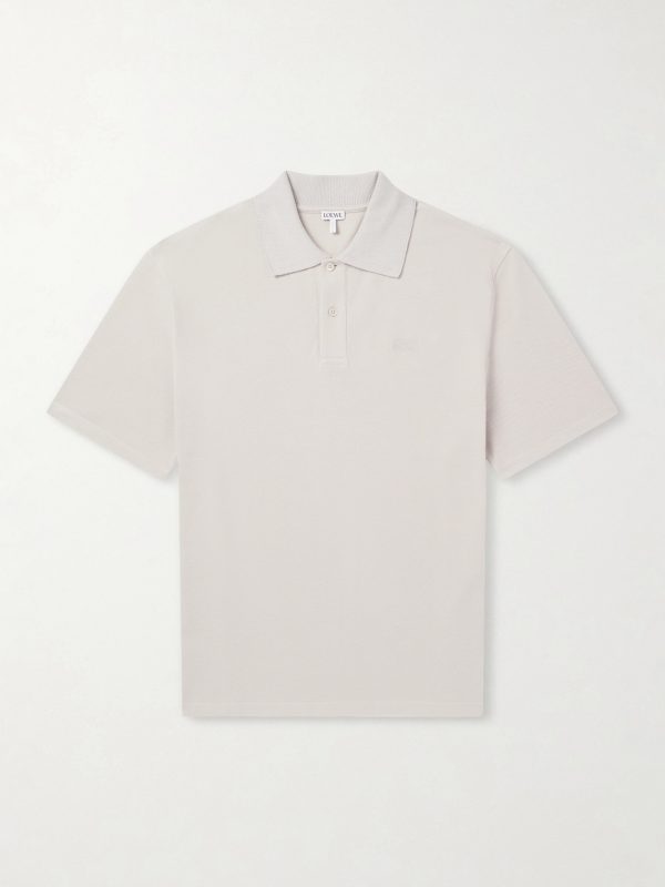 Anagram-Embroidered Cotton-Piqué Polo Shirt Anagram-Embroidered Cotton-Piqué Polo Shirt