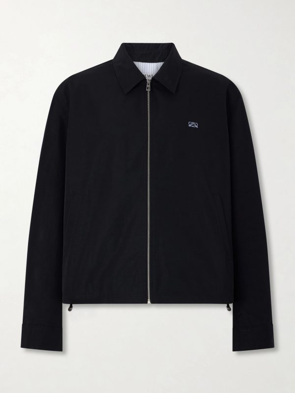 Logo-Embroidered Cotton-Blend Jacket Logo-Embroidered Cotton-Blend Jacket
