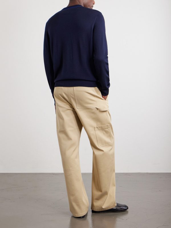 Anagram-Embroidered Wool-Blend Sweater - BK Anagram-Embroidered Wool-Blend Sweater - BK