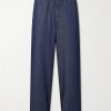 Anagram-Detailed Wide-Leg Jeans