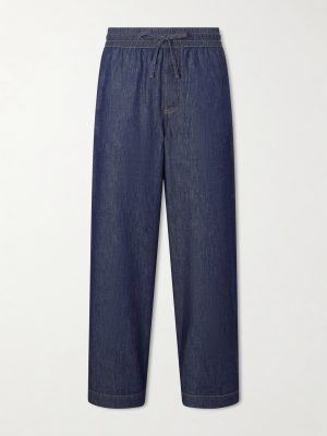 Anagram-Detailed Wide-Leg Jeans