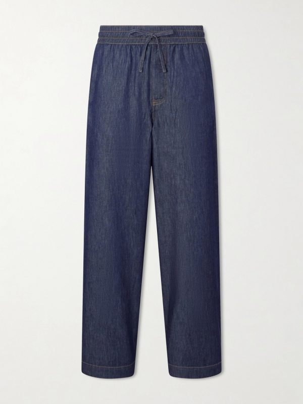 Anagram-Detailed Wide-Leg Jeans