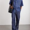 Anagram-Detailed Wide-Leg Jeans - OU