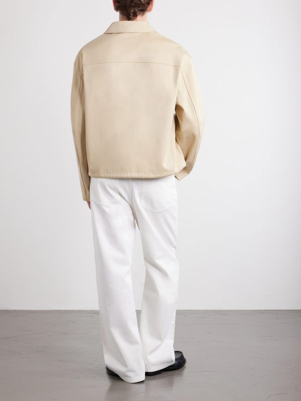 Logo-Embroidered Cotton-Twill Jacket - BK Logo-Embroidered Cotton-Twill Jacket - BK