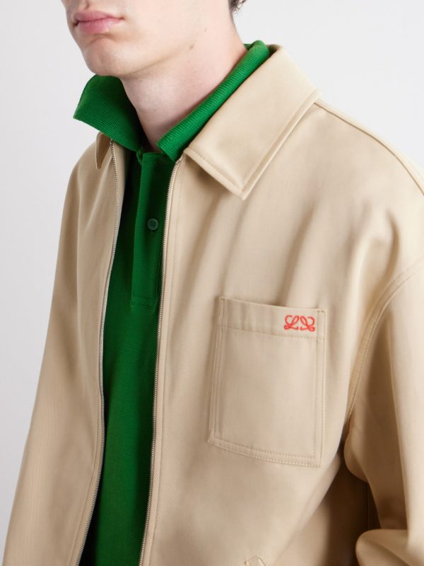 Logo-Embroidered Cotton-Twill Jacket - CU Logo-Embroidered Cotton-Twill Jacket - CU