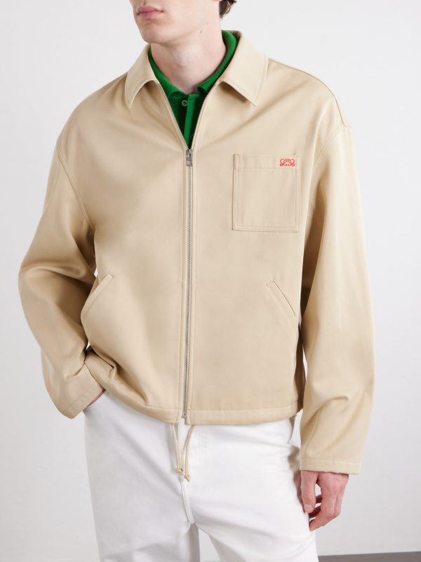 Logo-Embroidered Cotton-Twill Jacket - FR Logo-Embroidered Cotton-Twill Jacket - FR