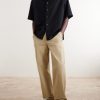 Logo-Embroidered Short-Sleeve Wool-Blend Shirt - OU