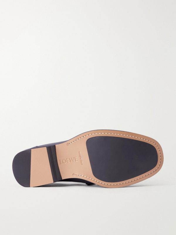 Bobine Anagram-Debossed Leather Loafers - E1 Bobine Anagram-Debossed Leather Loafers - E1