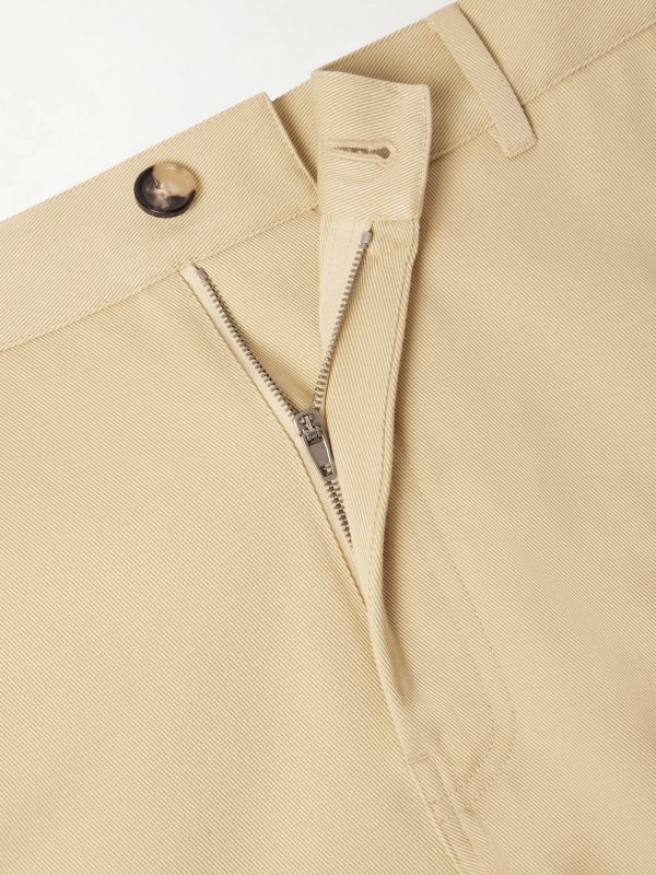 Logo-Embroidered Wide-Leg Cotton-Blend Drill Trousers - E1