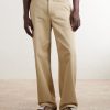 Logo-Embroidered Wide-Leg Cotton-Blend Drill Trousers - FR