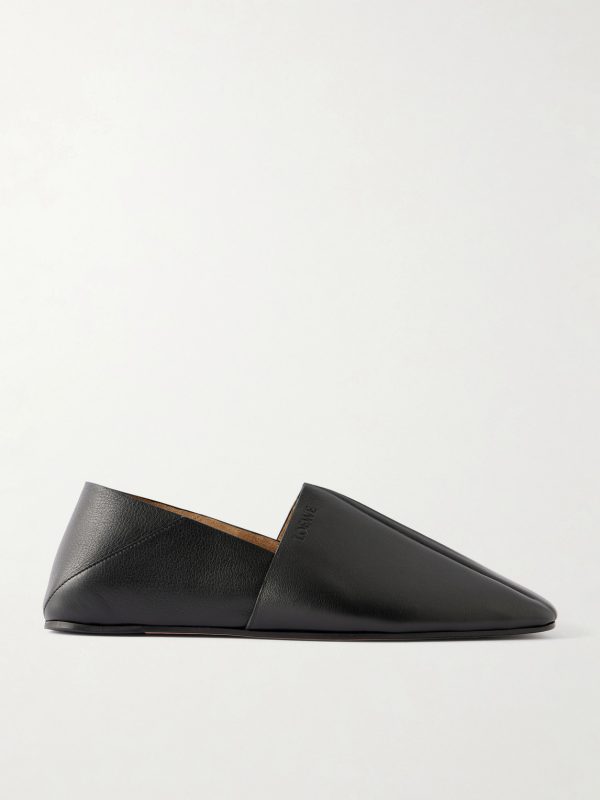 Origami Leather Slippers
