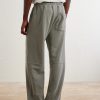 Cotton-Fleece Drawstring Sweatpants - BK Cotton-Fleece Drawstring Sweatpants - BK