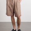 Straight-Leg Embellished Pleated Shorts - FR Straight-Leg Embellished Pleated Shorts - FR