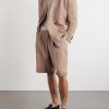 Straight-Leg Embellished Pleated Shorts - OU Straight-Leg Embellished Pleated Shorts - OU