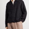 Embellished Linen Blouson Jacket - FR Embellished Linen Blouson Jacket - FR