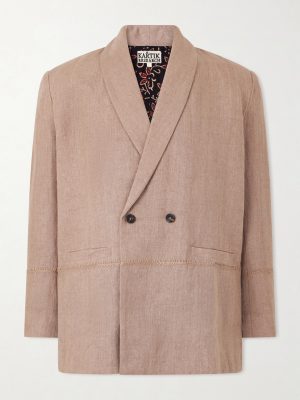 Rabari Embroidered Linen Blazer