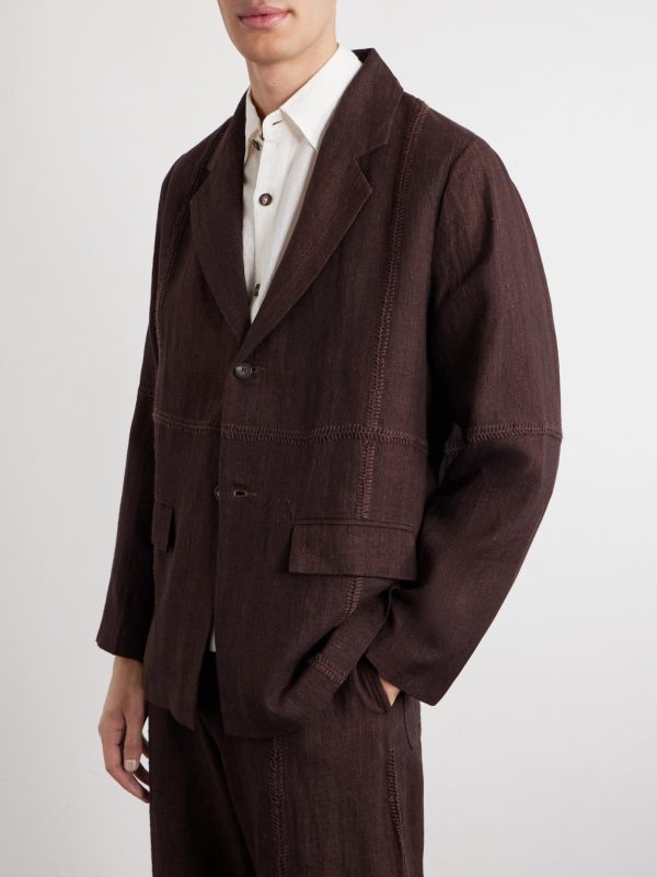 Rabari Embroidered Linen Suit Jacket - FR Rabari Embroidered Linen Suit Jacket - FR