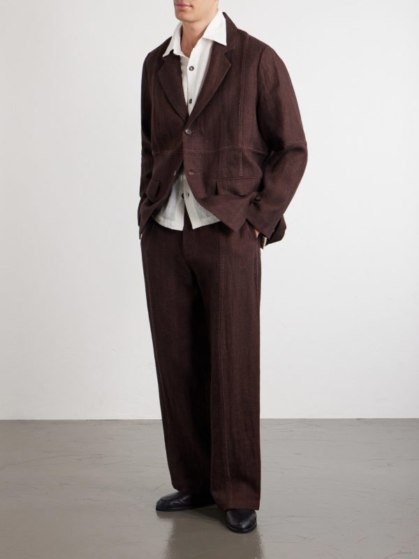 Rabari Embroidered Linen Suit Jacket - OU Rabari Embroidered Linen Suit Jacket - OU