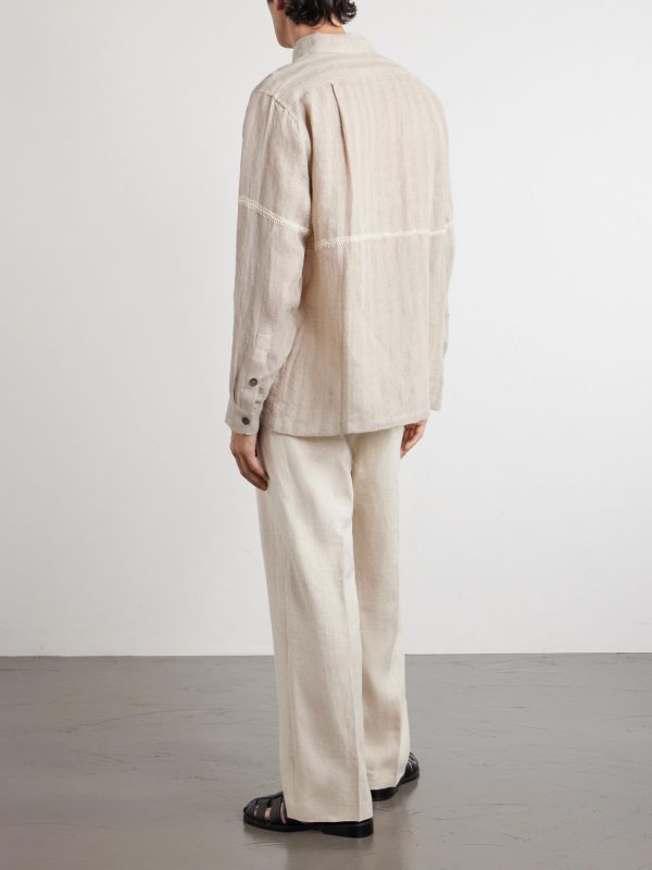 Rabari Embroidered Linen Shirt - BK