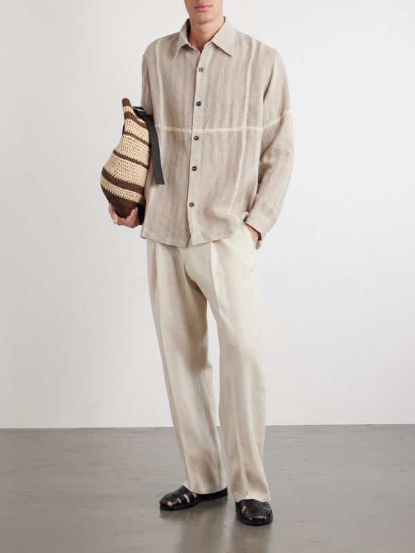 Rabari Embroidered Linen Shirt - OU