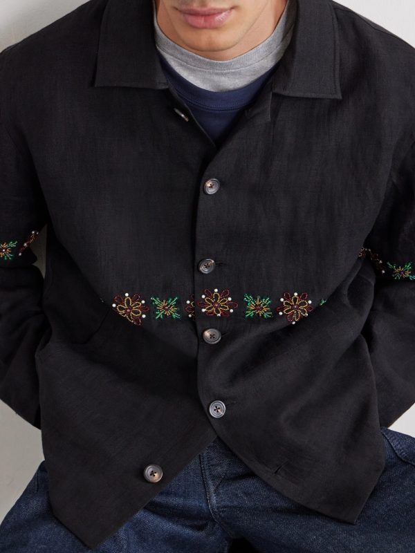 Embroidered Linen Shirt - CU Embroidered Linen Shirt - CU