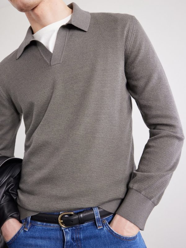 Silk and Cashmere-Blend Polo Shirt - CU Silk and Cashmere-Blend Polo Shirt - CU