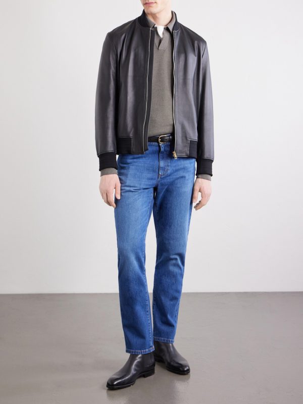 Silk and Cashmere-Blend Polo Shirt - OU Silk and Cashmere-Blend Polo Shirt - OU
