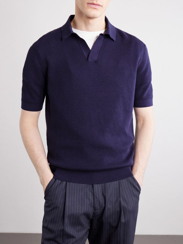 Slim-Fit Cotton-Piqué Polo Shirt - FR Slim-Fit Cotton-Piqué Polo Shirt - FR