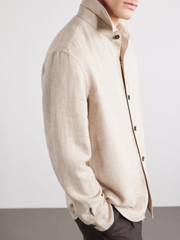 Cashmere, Linen and Silk-Blend Overshirt - E1 Cashmere, Linen and Silk-Blend Overshirt - E1