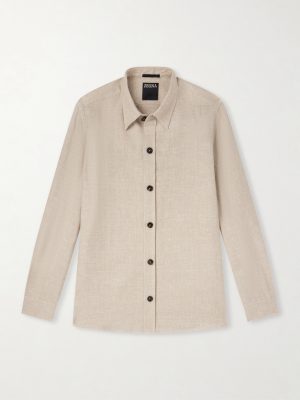 Cashmere, Linen and Silk-Blend Overshirt Cashmere, Linen and Silk-Blend Overshirt