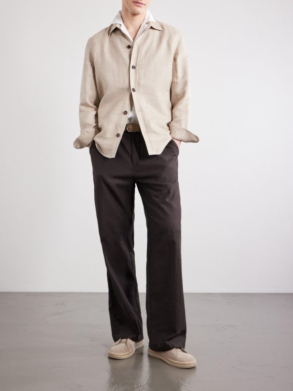 Cashmere, Linen and Silk-Blend Overshirt - OU Cashmere, Linen and Silk-Blend Overshirt - OU
