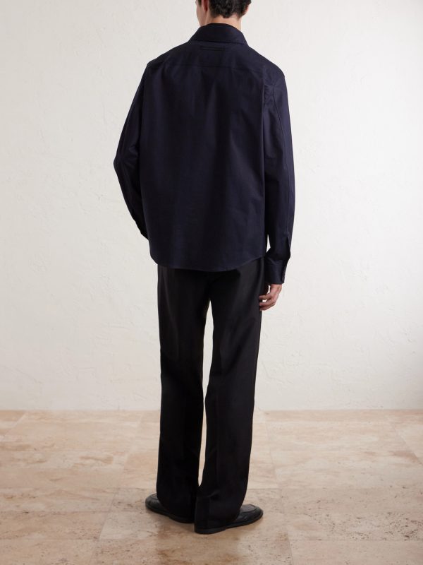 Cotton-Blend Overshirt - BK Cotton-Blend Overshirt - BK