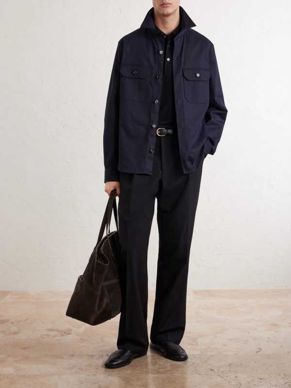 Cotton-Blend Overshirt - OU Cotton-Blend Overshirt - OU