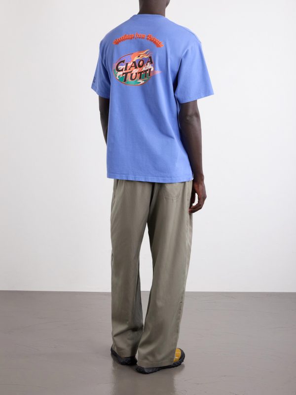 + Basso Ciao a Tutti Logo-Print Cotton-Jersey T-Shirt - BK + Basso Ciao a Tutti Logo-Print Cotton-Jersey T-Shirt - BK