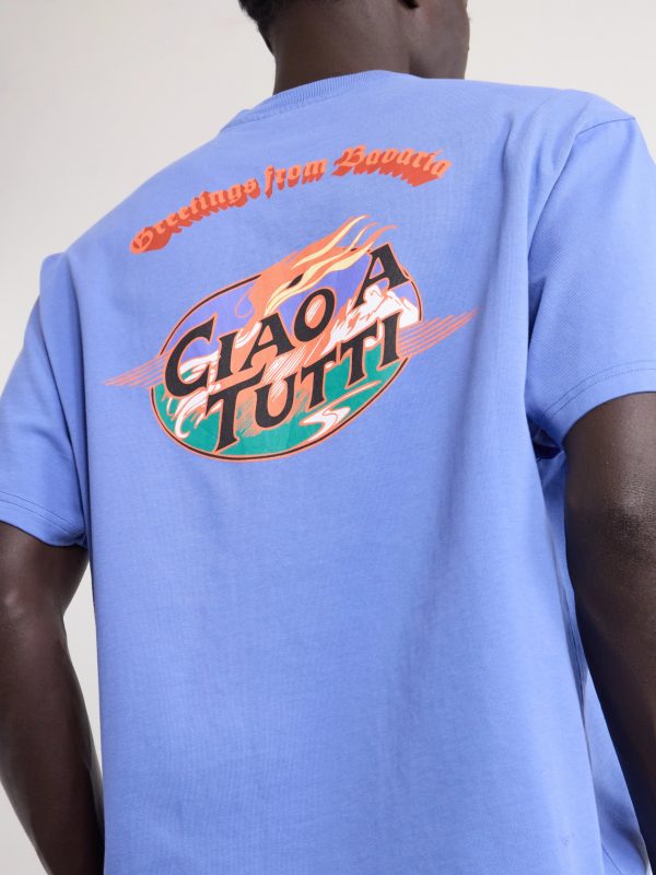 + Basso Ciao a Tutti Logo-Print Cotton-Jersey T-Shirt - E1 + Basso Ciao a Tutti Logo-Print Cotton-Jersey T-Shirt - E1