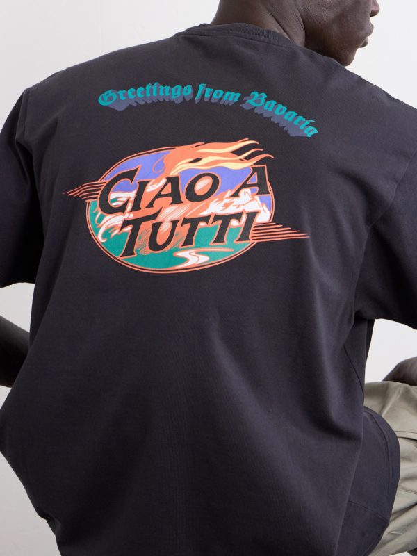 + Basso Logo-Printed Cotton-Jersey T-Shirt - CU + Basso Logo-Printed Cotton-Jersey T-Shirt - CU