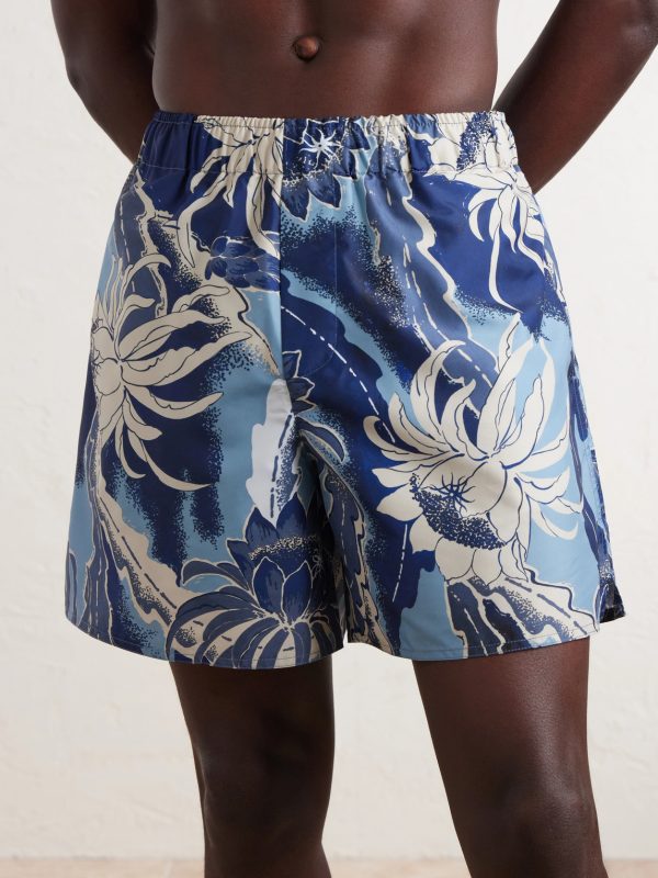 Printed Straight-Leg Swim Shorts - FR Printed Straight-Leg Swim Shorts - FR