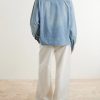 Slant Logo-Appliquéd Panelled Denim Shirt - BK Slant Logo-Appliquéd Panelled Denim Shirt - BK