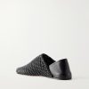 Slipper Woven-Leather Mules - BK Slipper Woven-Leather Mules - BK