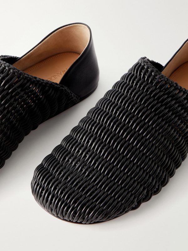Slipper Woven-Leather Mules - CU Slipper Woven-Leather Mules - CU