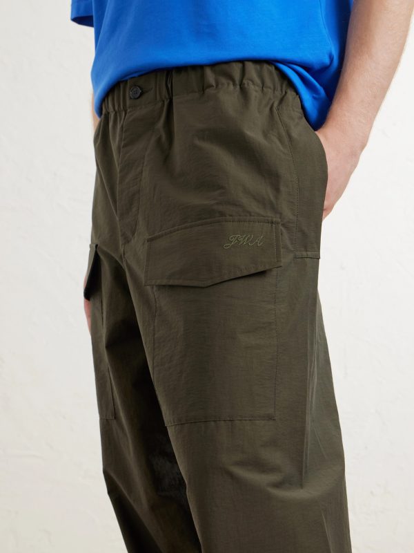 Wide-Leg Cotton-Blend Canvas Parachute Trousers - CU Wide-Leg Cotton-Blend Canvas Parachute Trousers - CU