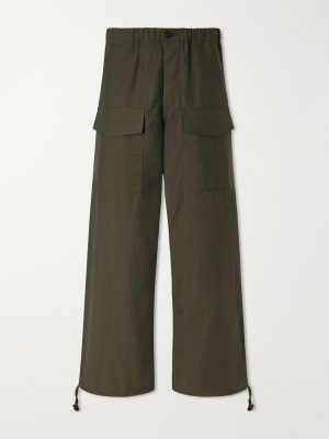 Wide-Leg Cotton-Blend Canvas Parachute Trousers Wide-Leg Cotton-Blend Canvas Parachute Trousers
