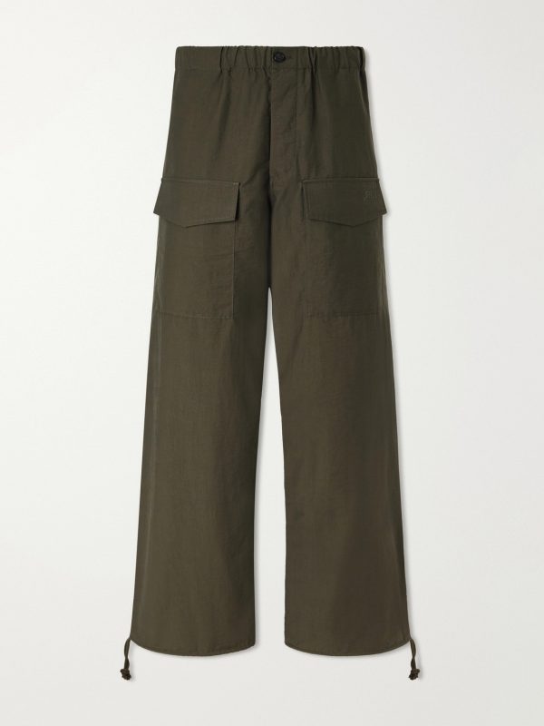Wide-Leg Cotton-Blend Canvas Parachute Trousers Wide-Leg Cotton-Blend Canvas Parachute Trousers