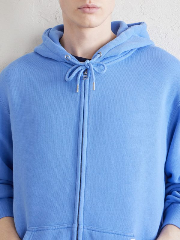 Cotton-Jersey Zip-Up Hoodie - CU