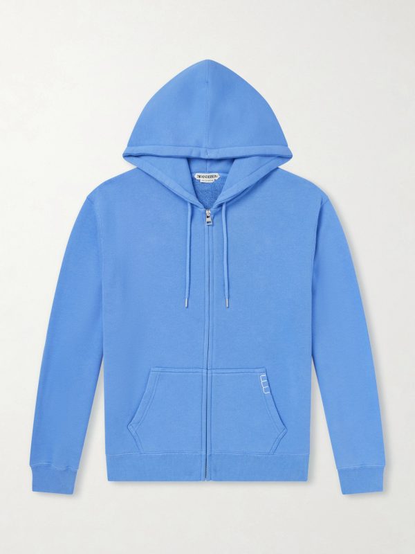 Cotton-Jersey Zip-Up Hoodie